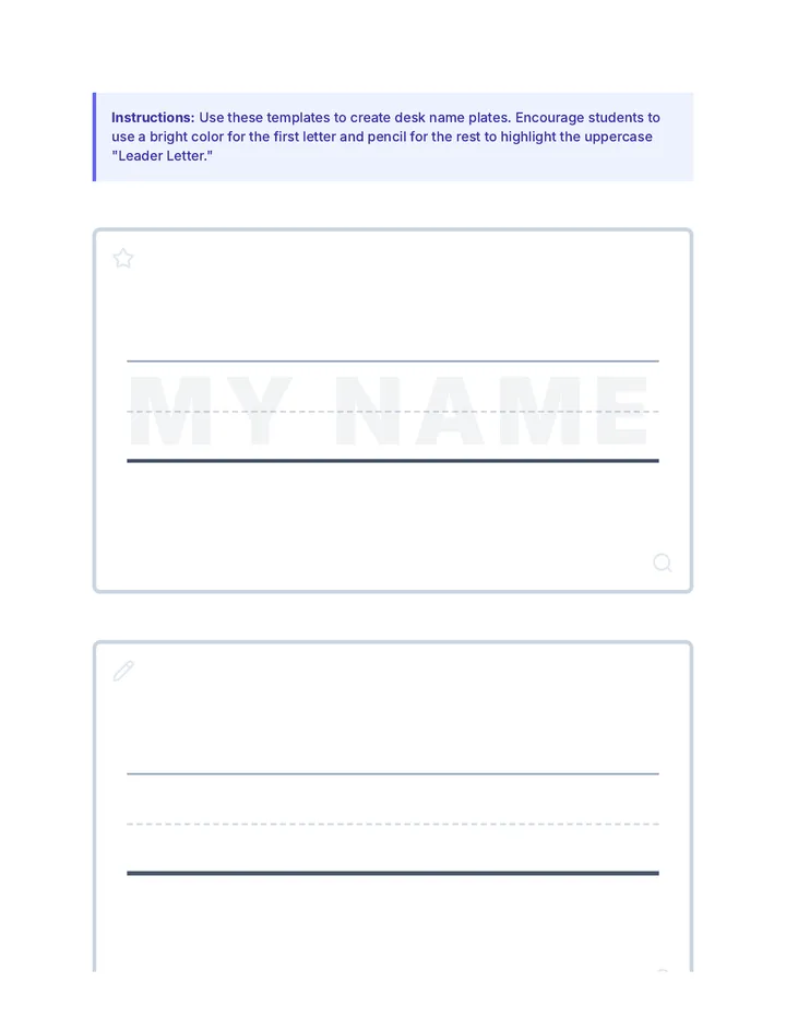 Name Plate Templates Document