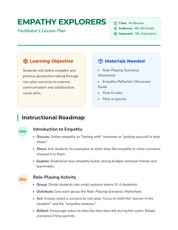 Empathy Explorers Lesson Plan