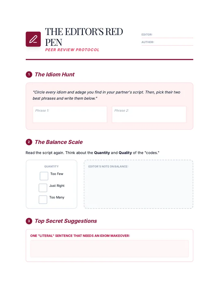 The Editor's Red Pen Checklist