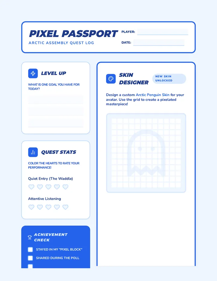 Pixel Passport Worksheet