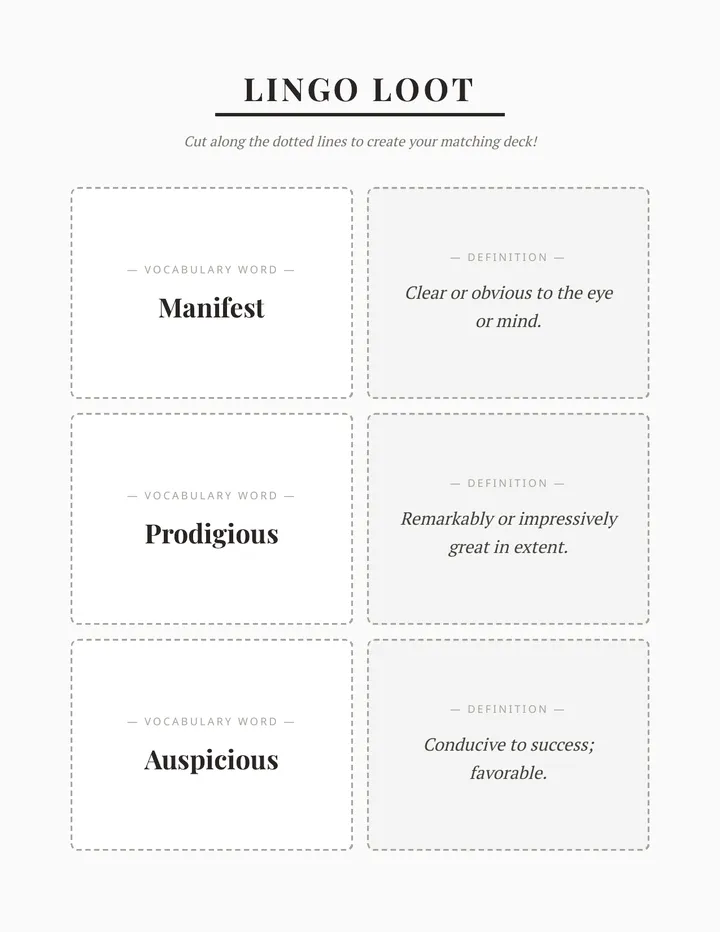 Lingo Loot Cards
