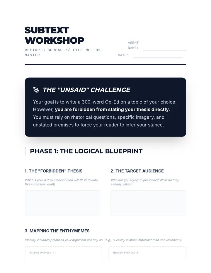 Op-Ed Drafting Workshop