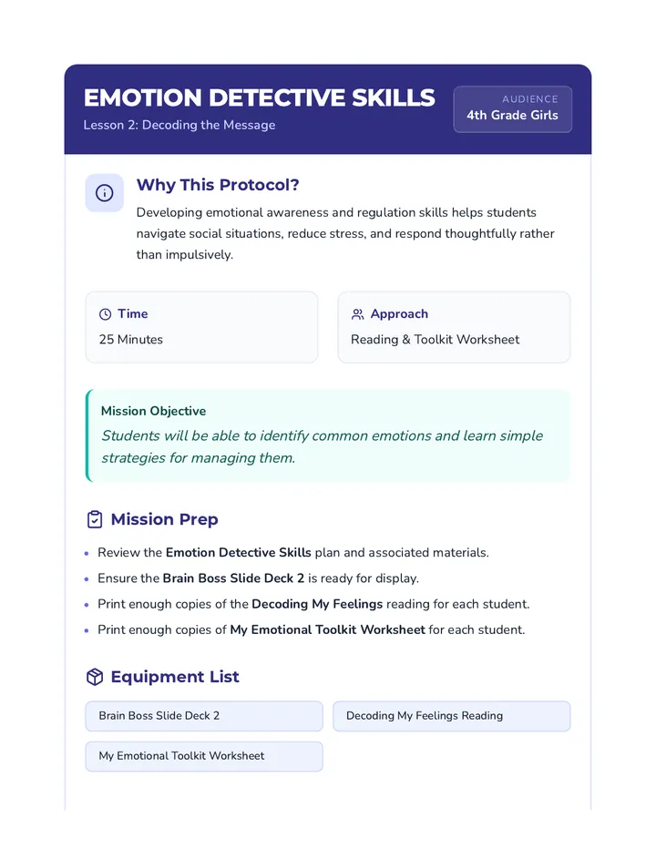 Brain Boss Lesson Plan 2