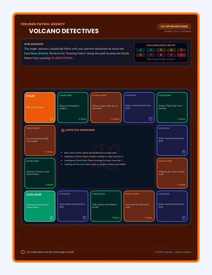 Volcano Detectives Board Game