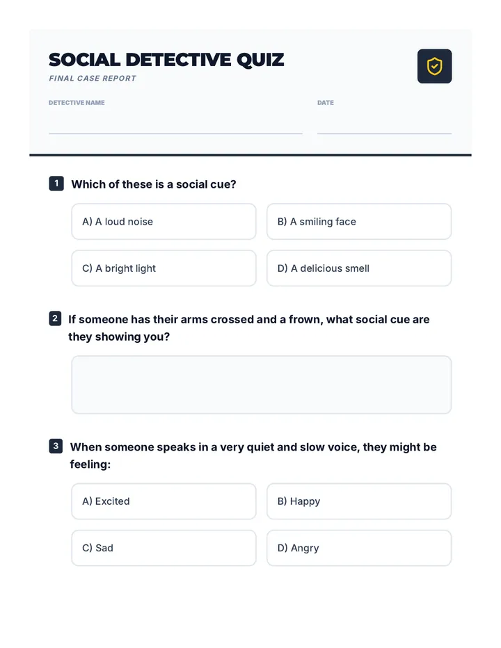 Social Cues Quiz