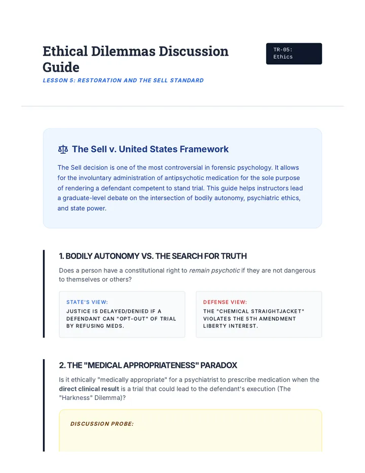 Ethical Dilemmas Discussion Guide