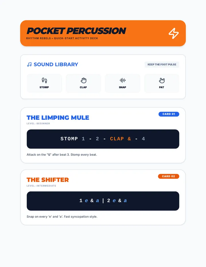 Pocket Percussion Activity