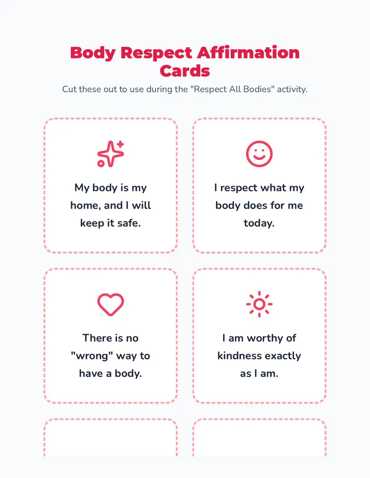 Body Affirmation Cards