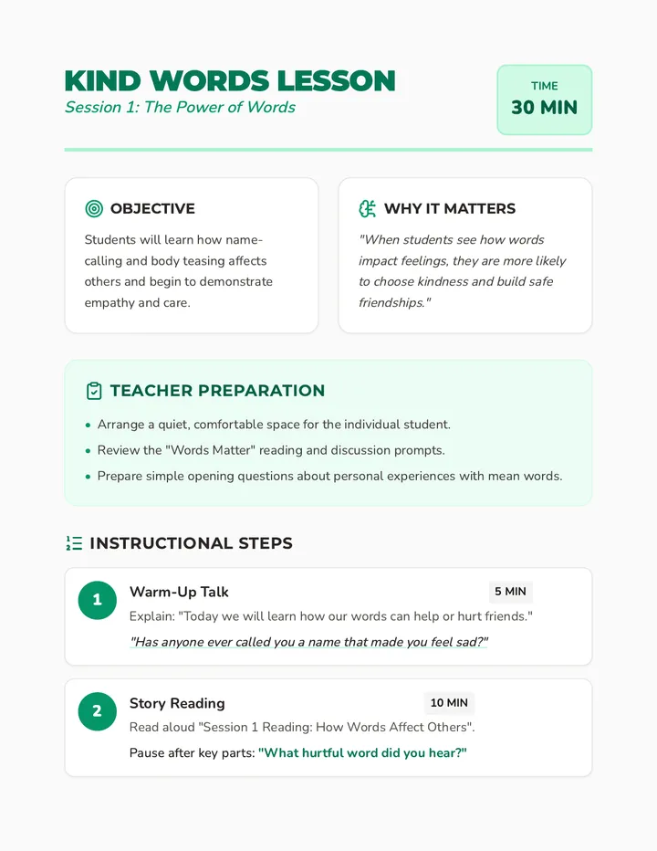 Session 1 Lesson Plan