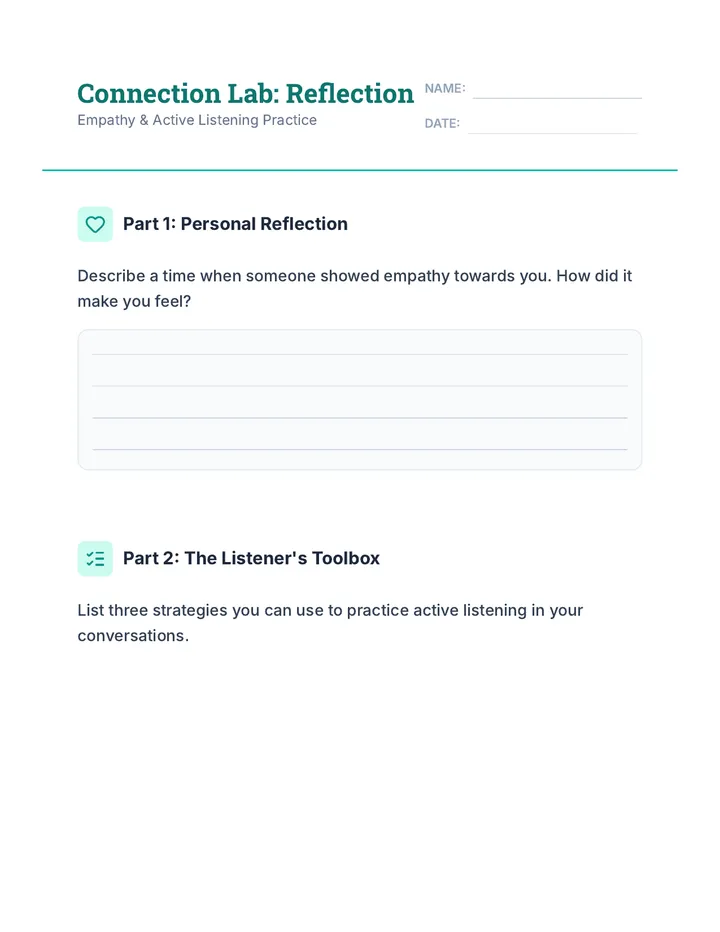 Connection Lab Worksheet