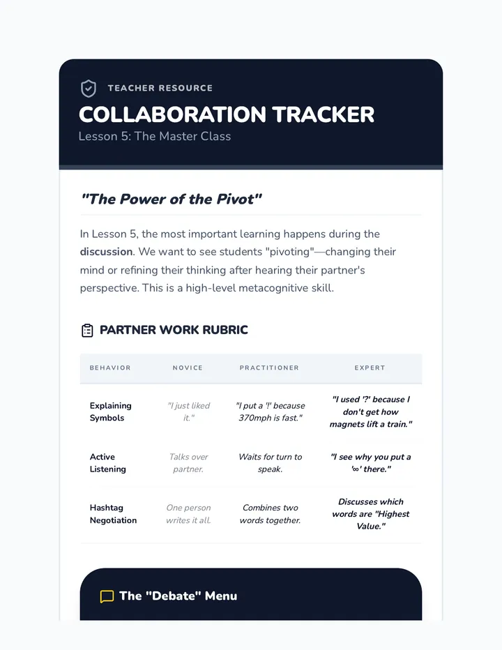 Collaborative Assessment Checklist