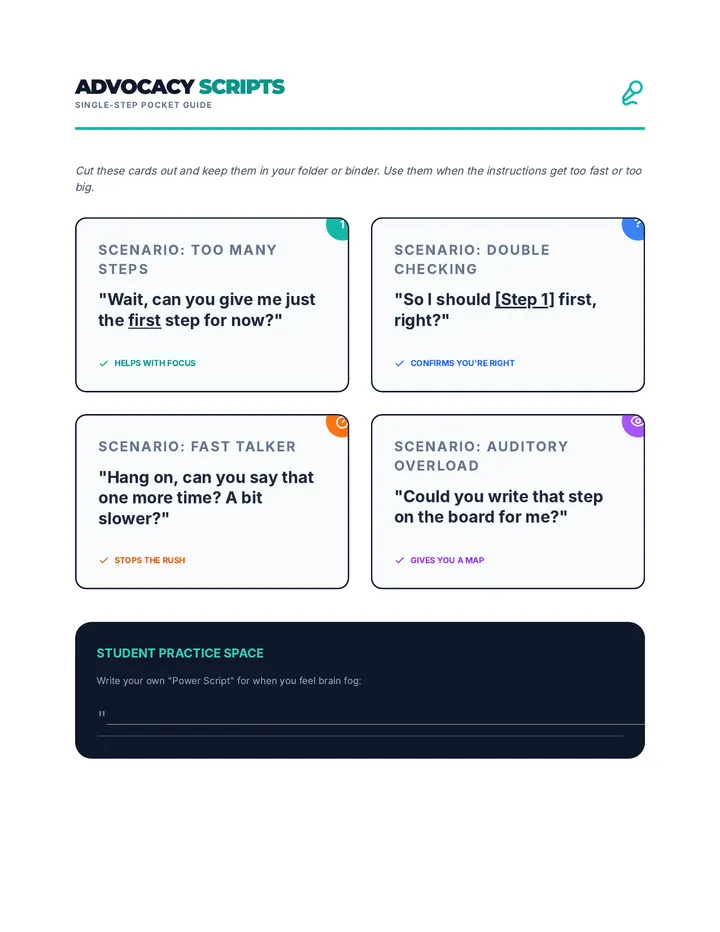 Advocacy Script Cards