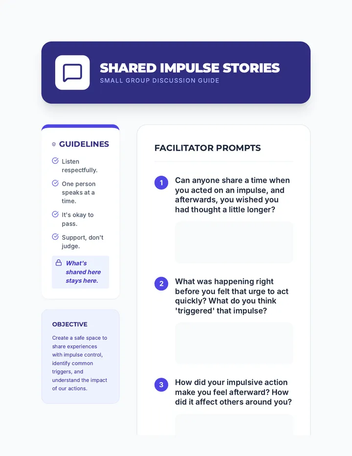 Shared Impulse Stories Discussion Guide
