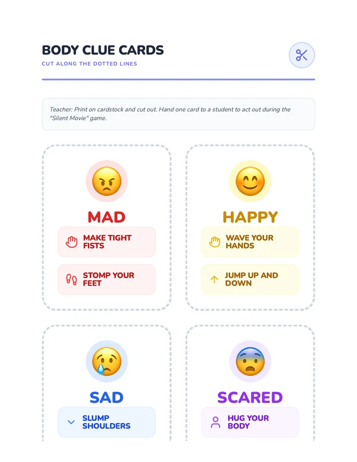 Body Language Cards