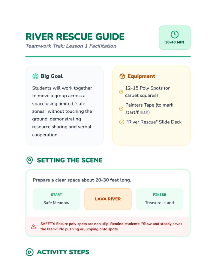 River Rescue Teacher Guide