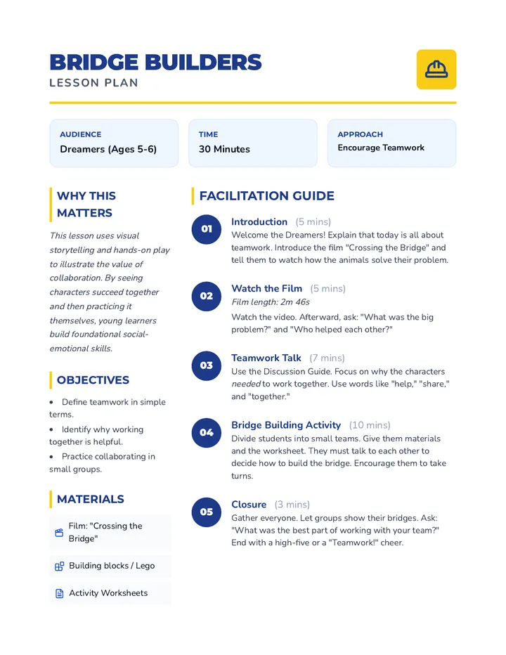 Bridge Builders Lesson Plan