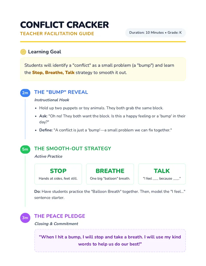 Conflict Cracker Teacher Guide