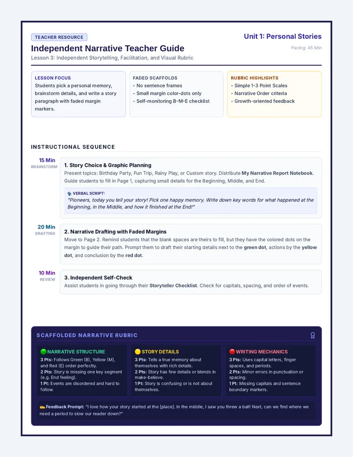Explorer Rubric Teacher Guide