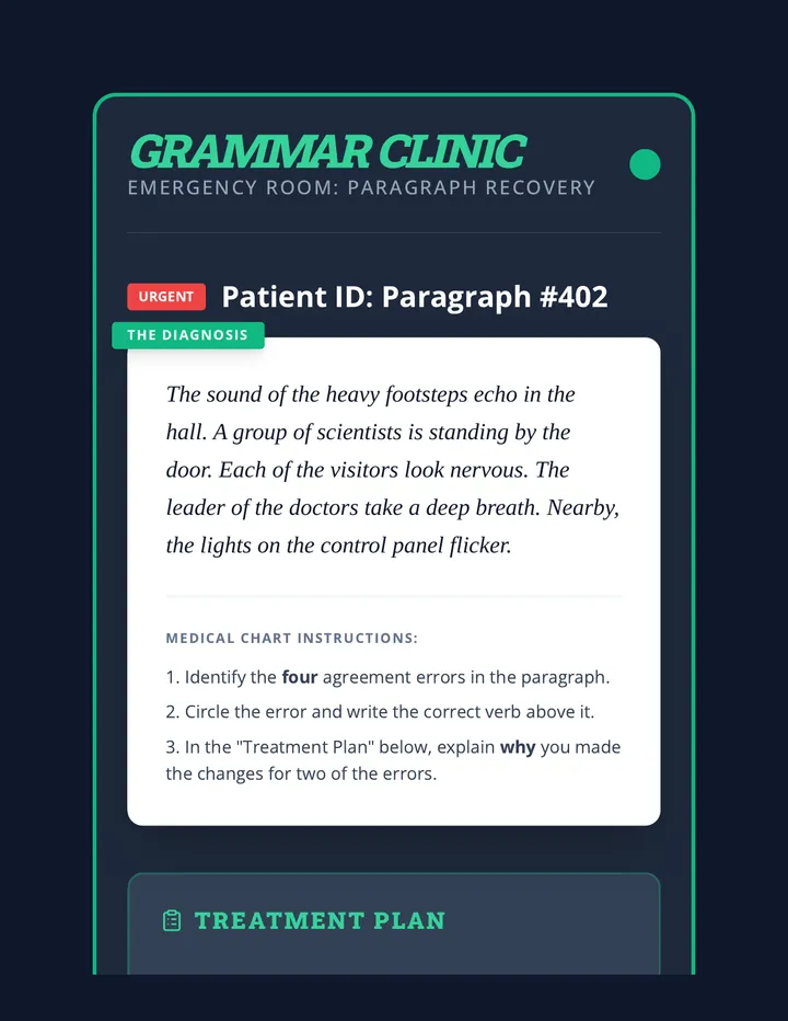 Grammar Clinic Mastery Worksheet
