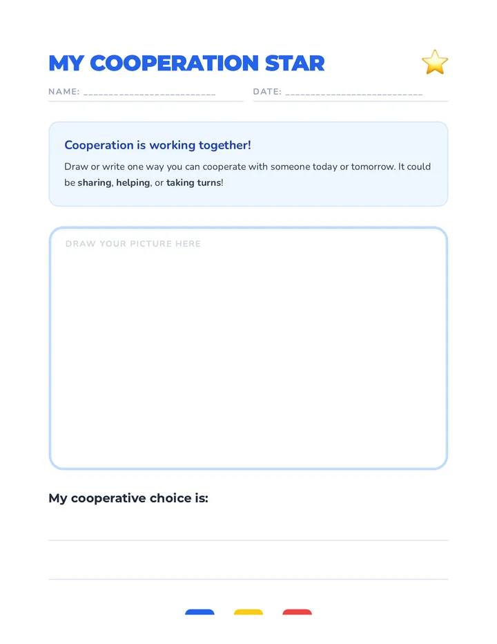 Cooperation Star Worksheet