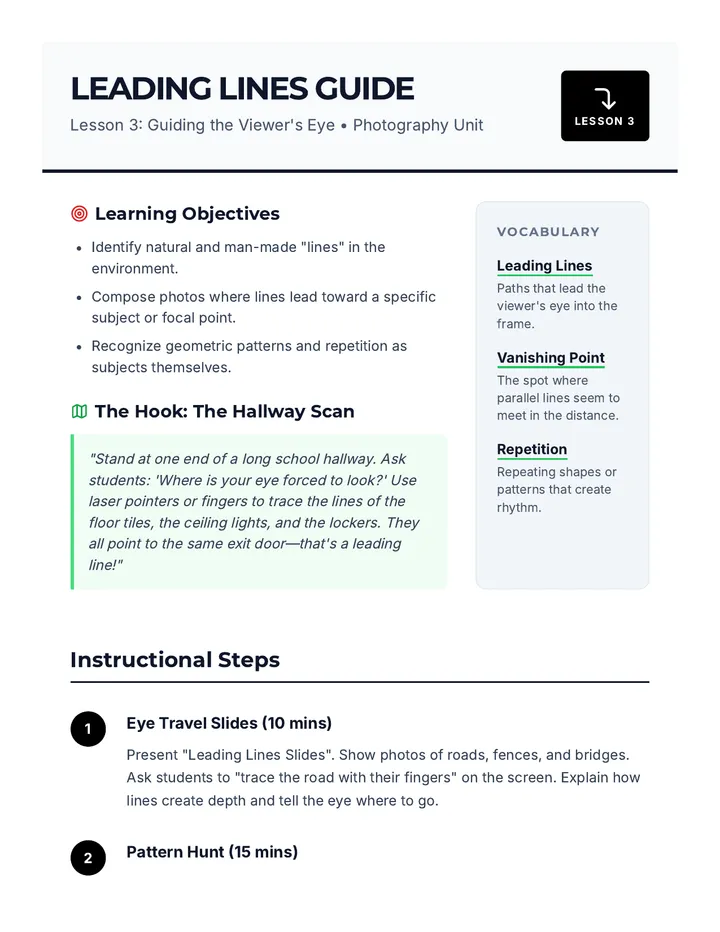 Leading Lines Teacher Guide