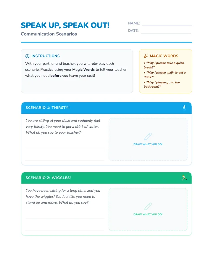Speak Up Scenarios Activity