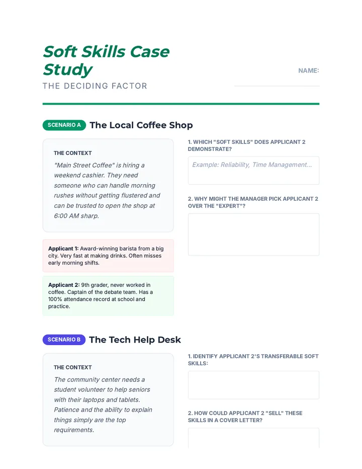 Soft Skills Case Study Worksheet