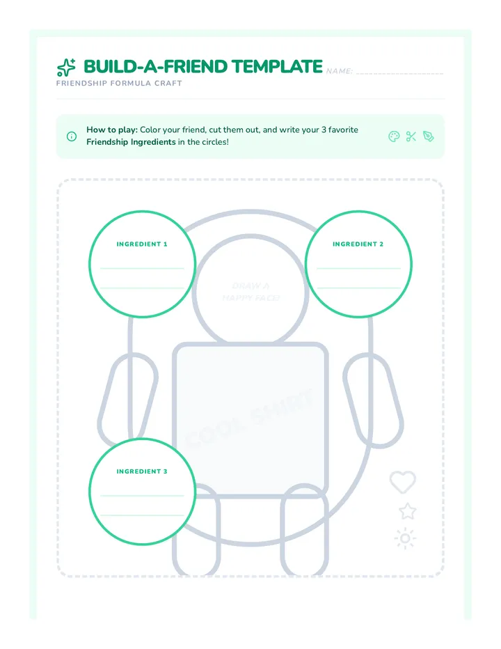 Build-a-Friend Craft Template