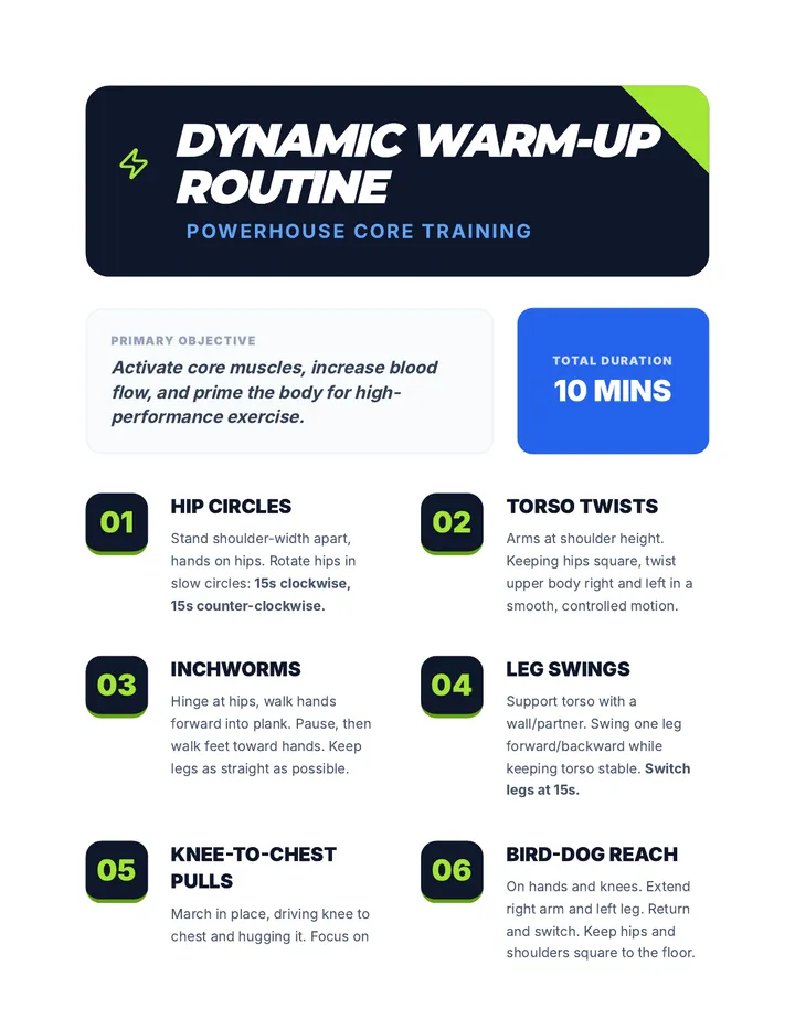 Dynamic Warm-Up Routine Poster