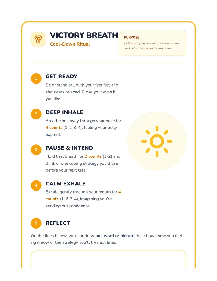 Victory Breath Cool Down Activity