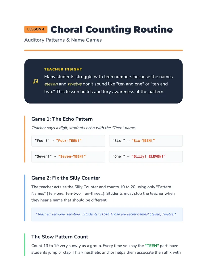 Choral Counting Routine Guide