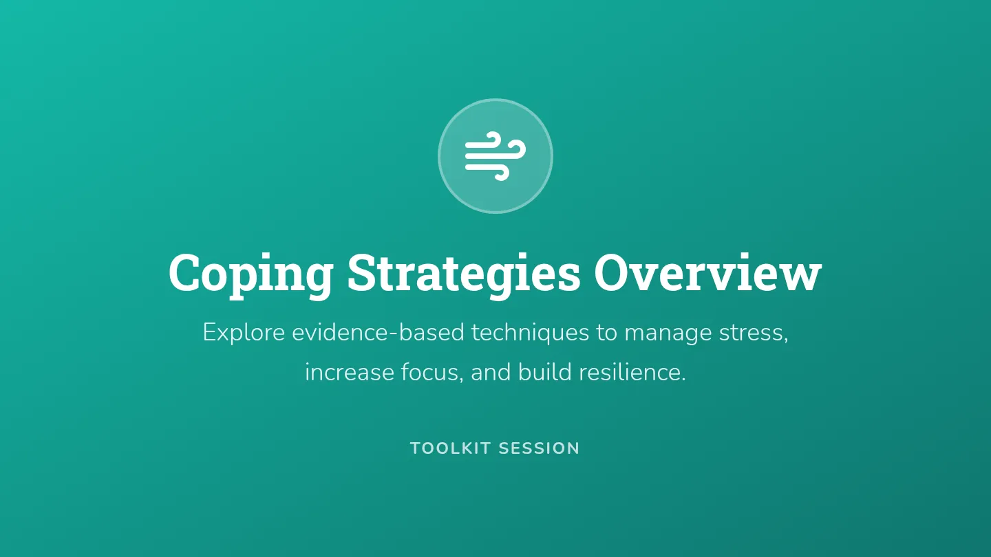 Coping Strategies Overview Slides