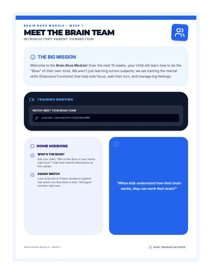 Brain Team Parent Guide