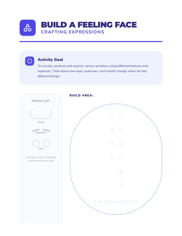 Build a Feeling Face Activity