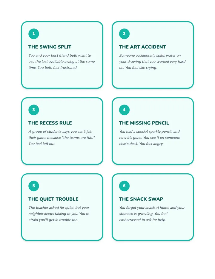 Problem Scenario Cards Session 5