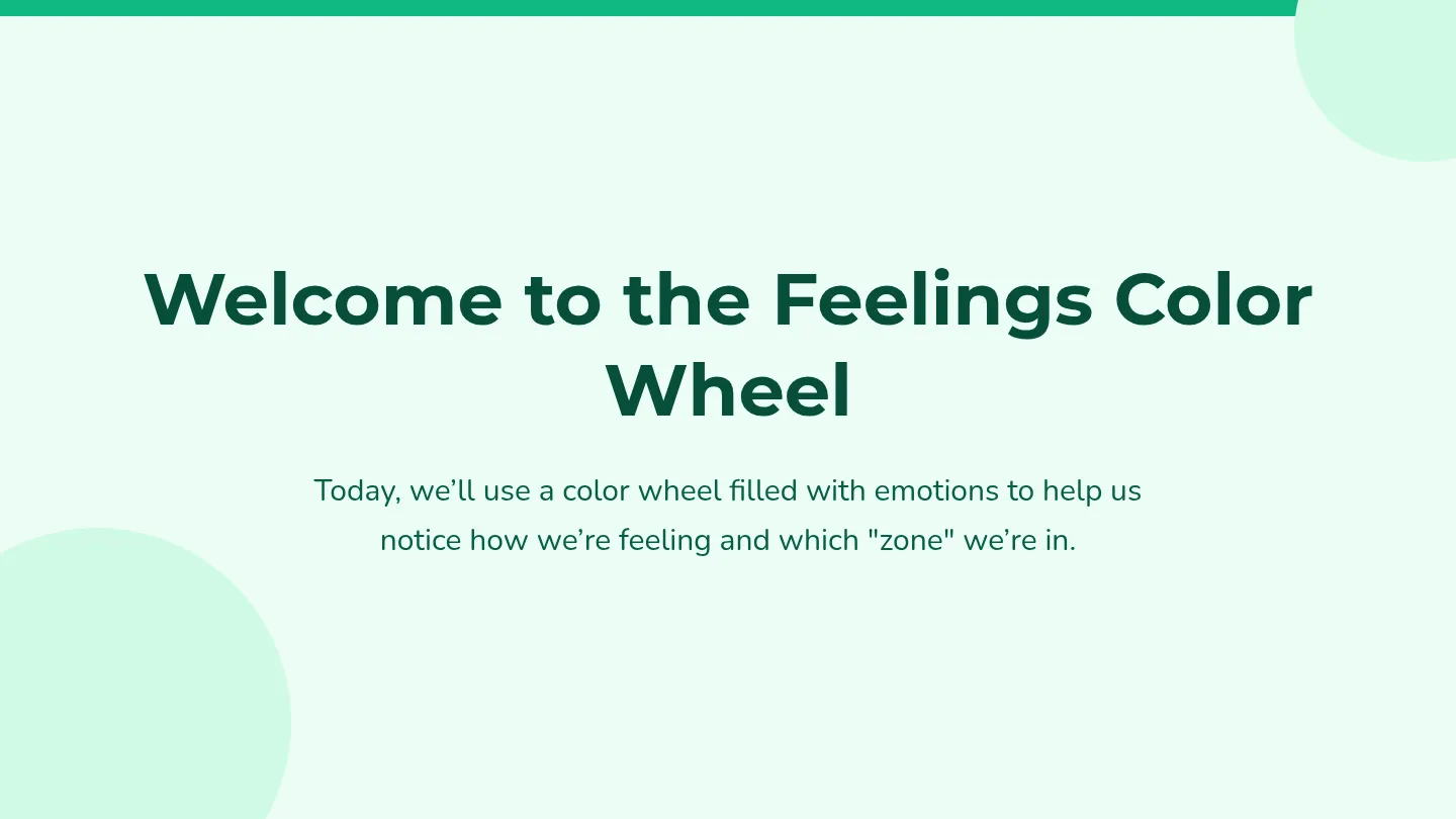 Feelings Color Wheel Slides