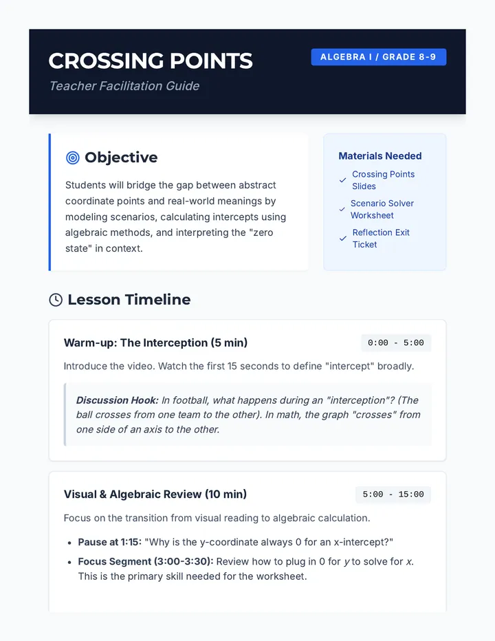 Crossing Points Teacher Guide