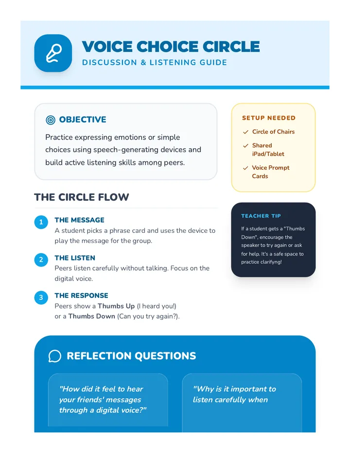 Voice Choice Circle Discussion Guide