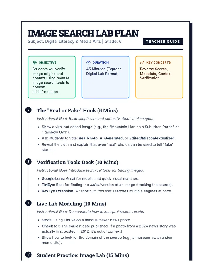 Image Search Lab Plan