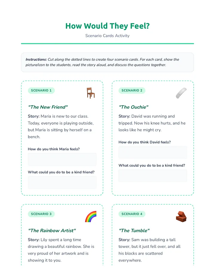 How Would They Feel Scenario Cards