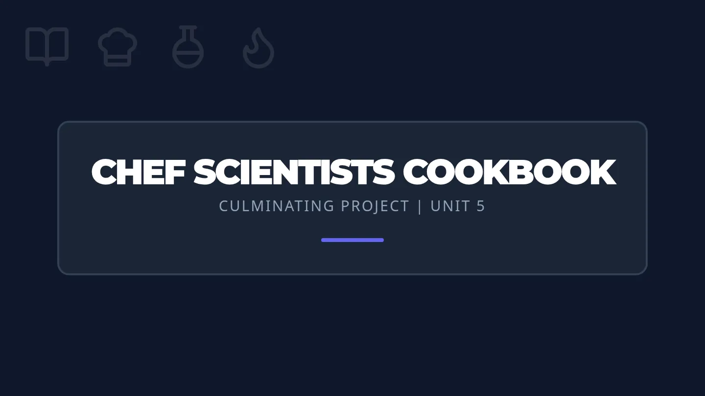 Science Cookbook Slides