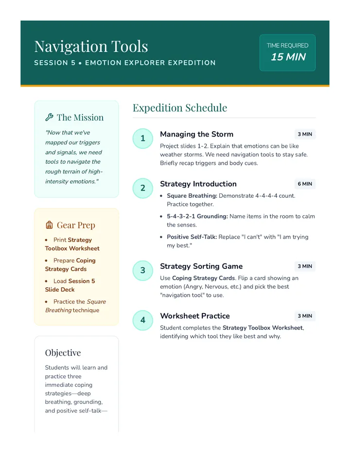 Session 5 Lesson Plan Teacher Resource