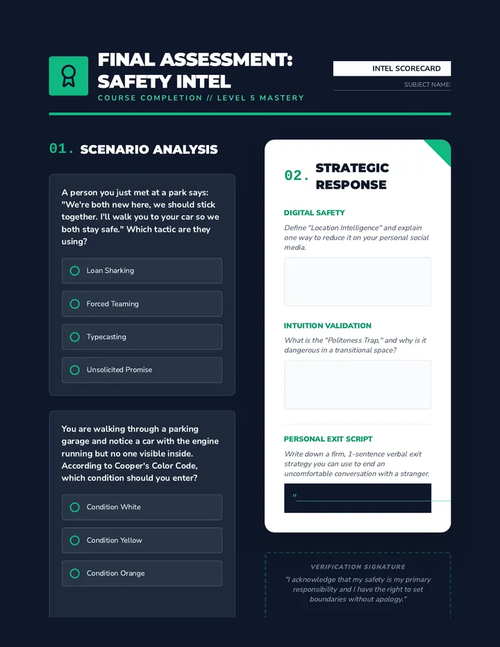 Safety Intel Final Assessment Worksheet
