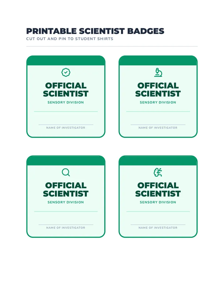 Scientist Badges Resource