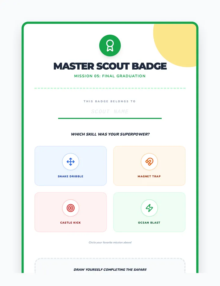 Scout Skills Badge Worksheet