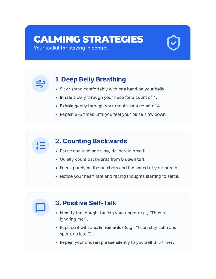 Calming Strategies Overview Worksheet