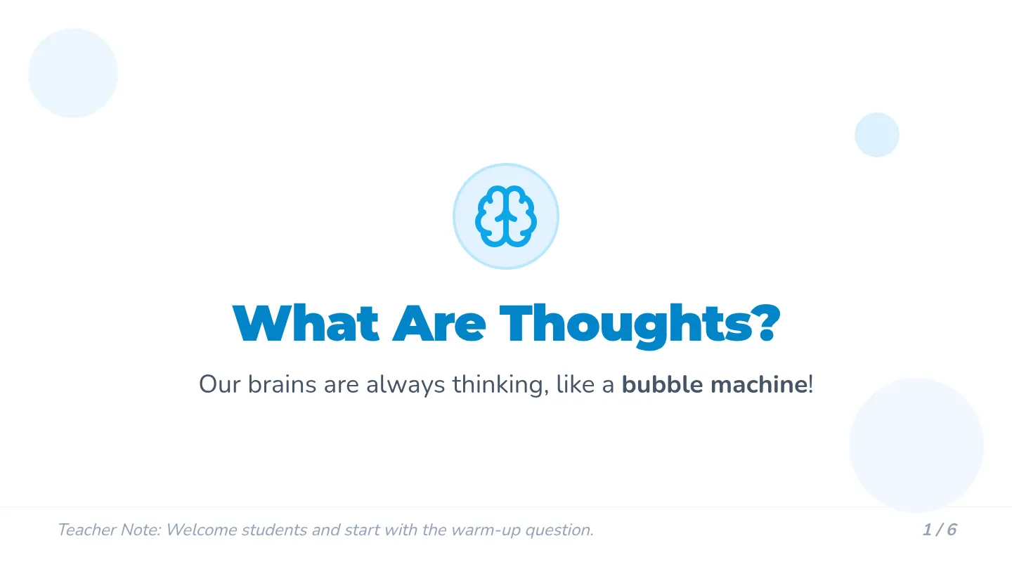 Thought Bubbles Slide Deck