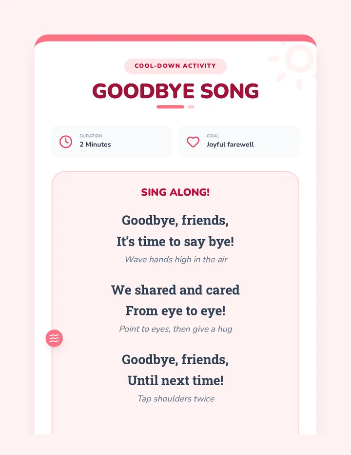 Goodbye Song Cool-Down