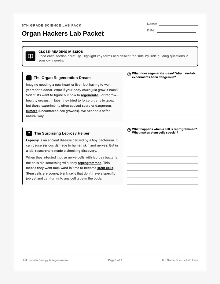 Organ Hackers Lab Packet