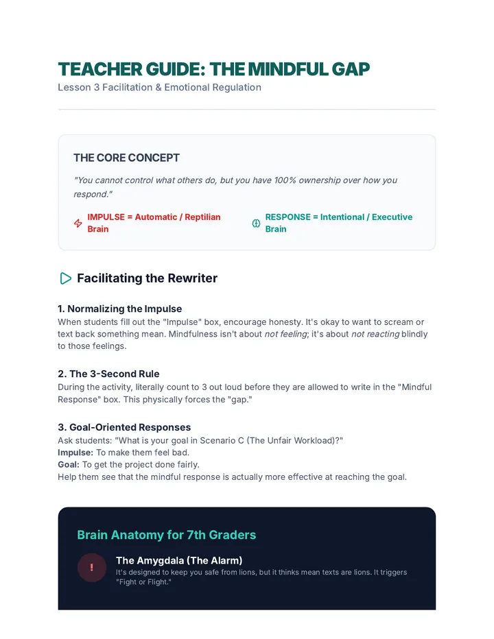 Mindful Gap Teacher Guide
